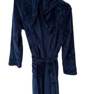 Lands' End Midnight Blue Fleece Robe